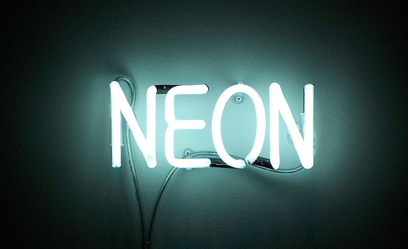 Letreiro Neon Branco